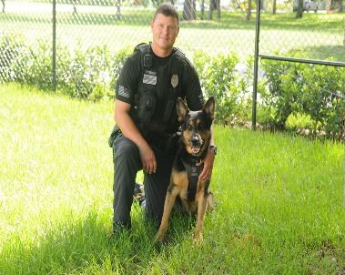 Cpl. Revis and K-9 Jery