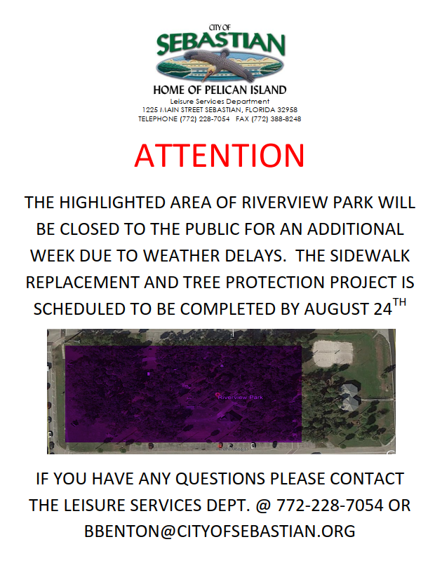 Image of park with highlight and information